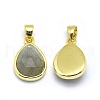 Natural Labradorite Pendants X-G-O176J-07G-2
