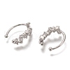 Brass Cuff Earrings ZIRC-Z015-03P-2