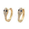 Brass Cubic Zirconia Hoop Earrings EJEW-D301-05G-01-4