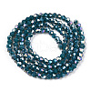 Opaque Solid Color Electroplate Glass Beads Strands X-EGLA-A039-P2mm-B18-3