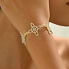 Brass Micro Pave Clear Cubic Zirconia Link Bracelets for Women OL6617-2