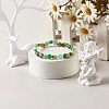 Natural Chrysoprase Nuggets Beads Bracelet for Men Women BJEW-JB06667-2