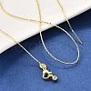 0.8MM Brass Cardano Chain Adjustable Slider Necklaces NJEW-M108-28G-4