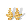 Fashionable Stainless Steel Leaf Stud Earrings & Hair Bobby Pin Set for Women SH3836-1-5