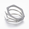Tarnish Resistant 304 Stainless Steel Wide Band Finger Rings RJEW-E153-02P-18mm-3