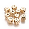 Brass Micro Pave Cubic Zirconia Beads KK-K238-16G-Y-1