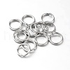 Eco-Friendly Vacuum Plating & Long-Lasting Plated Brass Open Jump Rings KK-E663-8mm-P-1