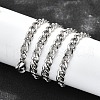 Tarnish Resistant 304 Stainless Steel Curb Chain/Twisted Chain Necklace Making STAS-A028-N122P-2