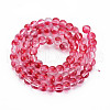 Transparent Spray Painted Glass Bead Strands GLAA-N035-03B-B04-2