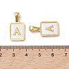 Ion Plating(IP) 304 Stainless Steel Pave Shell Pendants STAS-G327-01G-A-3