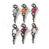Dyed Natural White Jade Pendants G-A224-03AS-14-1