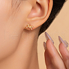 Elegant Brass Bowknot Stud Earrings QI2220-4