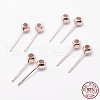 925 Sterling Silver Ear Stud Findings STER-I014-23RG-4