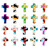 100Pcs 10 Colors Synthetic Turquoise Beads G-TA0002-14-3