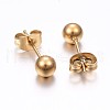 304 Stainless Steel Stud Earrings EJEW-H353-03G-5MM-2
