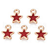 Alloy Enamel Star Charms ENAM-N054-69C-NR-3