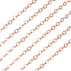Brass Coated Iron Flat Cable Chains CH-TAC0007-02RG-3