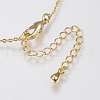 Brass Cubic Zirconia Pendant Necklaces NJEW-H479-08-4