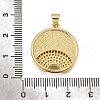 Brass Micro Pave Cubic Zirconia Shell Pendants KK-D328-22G-3