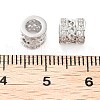 Brass Micro Pave Clear Cubic Zirconia Beads KK-U028-21P-3