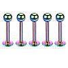 304 Stainless Steel Round Internally Threaded Labrets for Women Men WG9B6EB-26-1