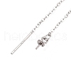 Anti-Tarnish Rhodium Plated 925 Sterling Silver Stud Earring Findings STER-N016-07K-3
