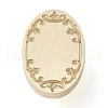 Oval Flower Frame Brass Stamp Heads AJEW-M037-07G-02-2