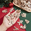  2 Sets 2 Styles Christmas Advent Calendar Number Wooden Numbers Pendant Decorations AJEW-NB0005-40-3