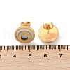 304 Stainless Steel Plastic Imitation Shell Stud Earrings EJEW-Z089-20G-5