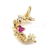 Brass Micro Pave Cubic Zirconia Pendants KK-U072-08G-1