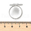 Tarnish Resistant 304 Stainless Steel Cuff Ring Findings PW-WG41752-02-4