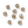 6mm Brass Crystal Rhinestone Beads KK-S519-01A-01G-1