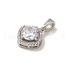 Micro Pave Cubic Zirconia Pendants KK-S351-01P-04-2