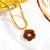 5-Petal Flower Acrylic Pendant Necklaces FS-WG916E3-05-1