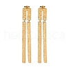 304 Stainless Steel Dangle Stud Earrings EJEW-B141-03G-2