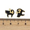 304 Stainless Steel Enamel Charms STAS-L290-37B-G-3