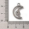 304 Stainless Steel Pendant Rhinestone Settings STAS-H223-01AS-03-3