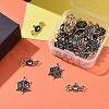 50Pcs 2 Styles Light Gold Plated Alloy Pendants ENAM-LS0001-28LG-6