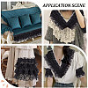 5 Yards 3-Layer Pleated Polyester Chiffon Lace Trim OCOR-WH0082-01B-5
