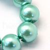 Baking Painted Pearlized Glass Pearl Round Bead Strands HY-Q330-8mm-32-3
