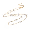 PVD Vacuum Plating 304 Stainless Steel Beaded Necklaces NJEW-E064-06G-1