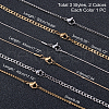 Unicraftale 304 Stainless Steel Box Chain & Snake Chain & Curb Chain Necklaces Sets NJEW-UN0001-14-5