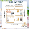 Iron Earring Display Folding Screen Stands with 2 Folding Panels EDIS-WH0029-83A-2