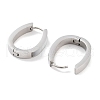 304 Stainless Steel & Natural Shell Huggie Hoop Earrings for Women EJEW-C096-27A-P-2