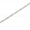 304 Stainless Steel Figaro Chain Necklace Making STAS-A028-N022-3