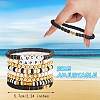 Handmade Polymer Clay Heishi Beads Stretch Bracelets Set BJEW-PH01484-2