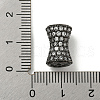 Brass Micro Pave Clear Cubic Zirconia Beads KK-G493-42B-3