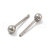 Tarnish Resistant 304 Stainless Steel with 201 Stainless Steel Smooth Round Ball Stud Earring Findings STAS-O004-08A-P-2