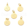 Golden Plated 304 Stainless Steel Charms STAS-C022-01B-G-1