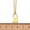 304 Stainless Steel Rolo Chain Pendant Necklaces NJEW-S444-01G-13-3